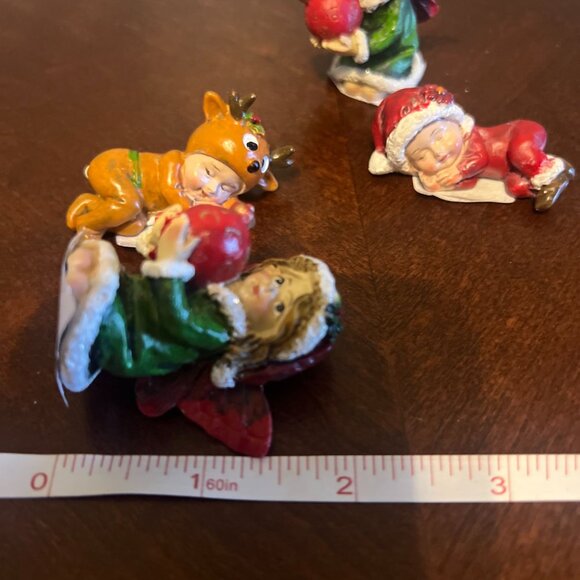 Touch Of Nature Figurine Miniature Christmas Fairies and Babies se of 4 - Picture 5 of 8